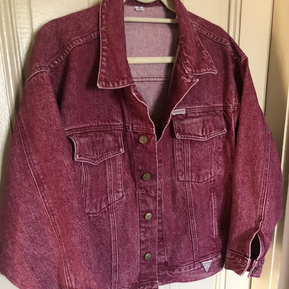 Vintage 90s Guess dyed denim jacket
